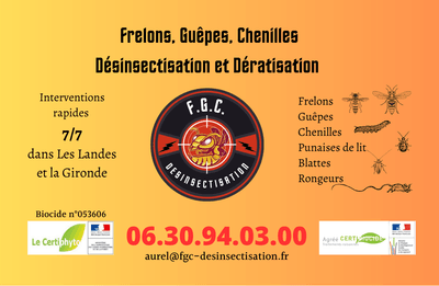 Logo Dératisation la Teste de Buch - Nid Frelon - Nid Guêpe